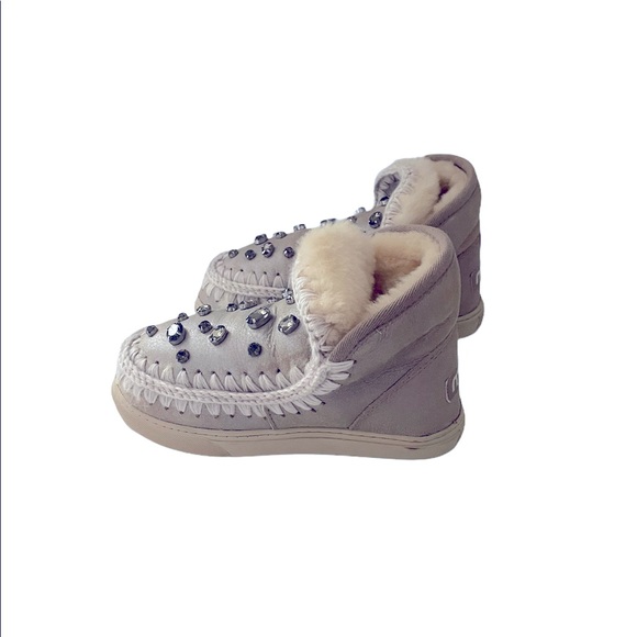 Mou Shoes - MOU Mini Eskimo Sneaker w/Rhinestones